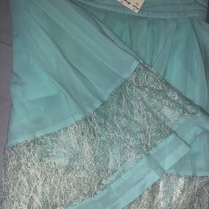 Teal Flowy skirt - size large
